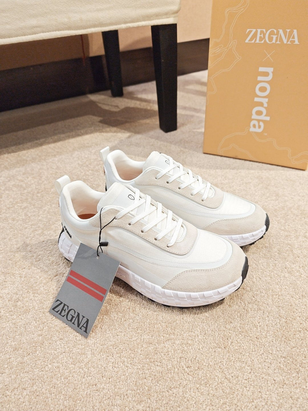 ZEGNA Paneled Low-Top Sneakers — front