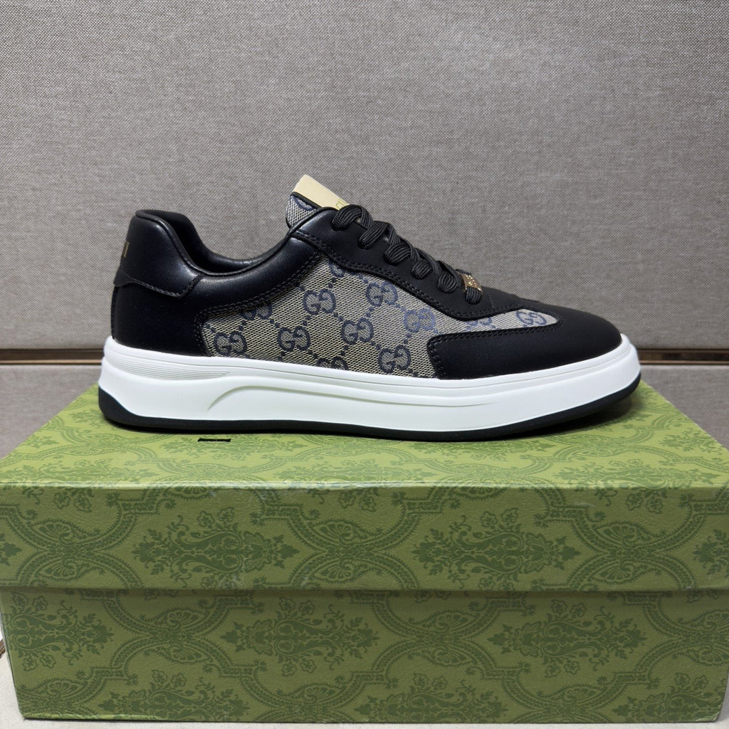Gucci Men's Patterned-Panel Sneakers — side