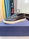 Dior Contrast-Sole Strap Loafers — front