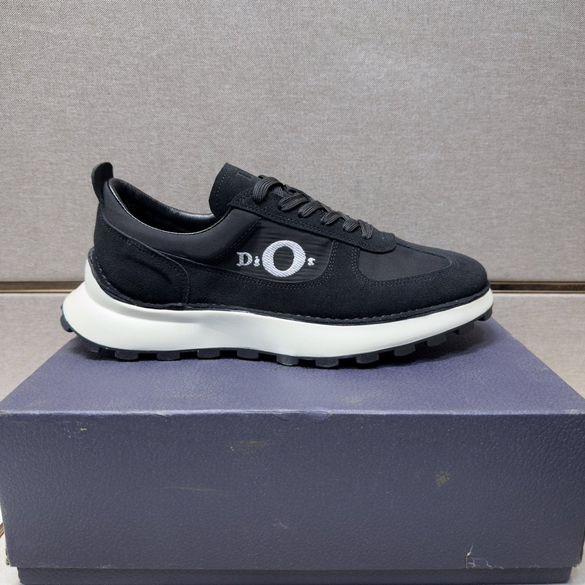 Dior Men's Paneled Low-Top Sneakers — side