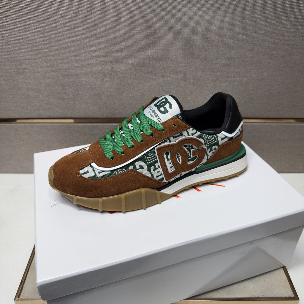 Dolce & Gabbana Patterned Panel Low-Top Sneakers — front