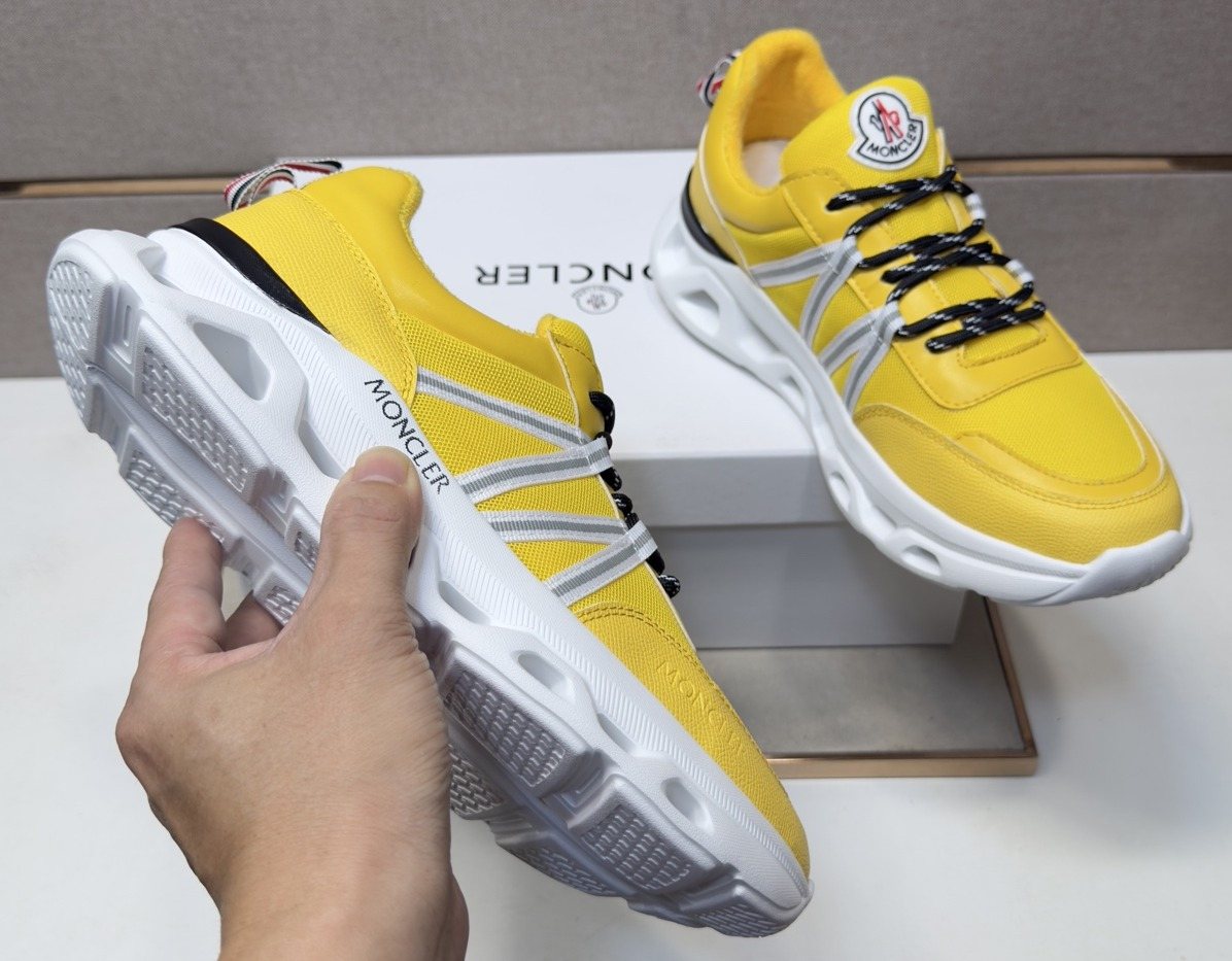 Moncler Men's Layered Lace-Up Sneakers — front