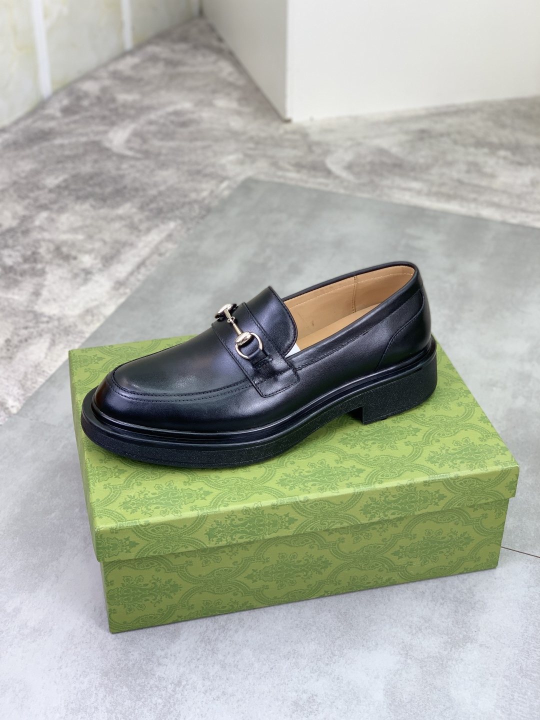 Gucci Men's Metal-Bit Loafers — side