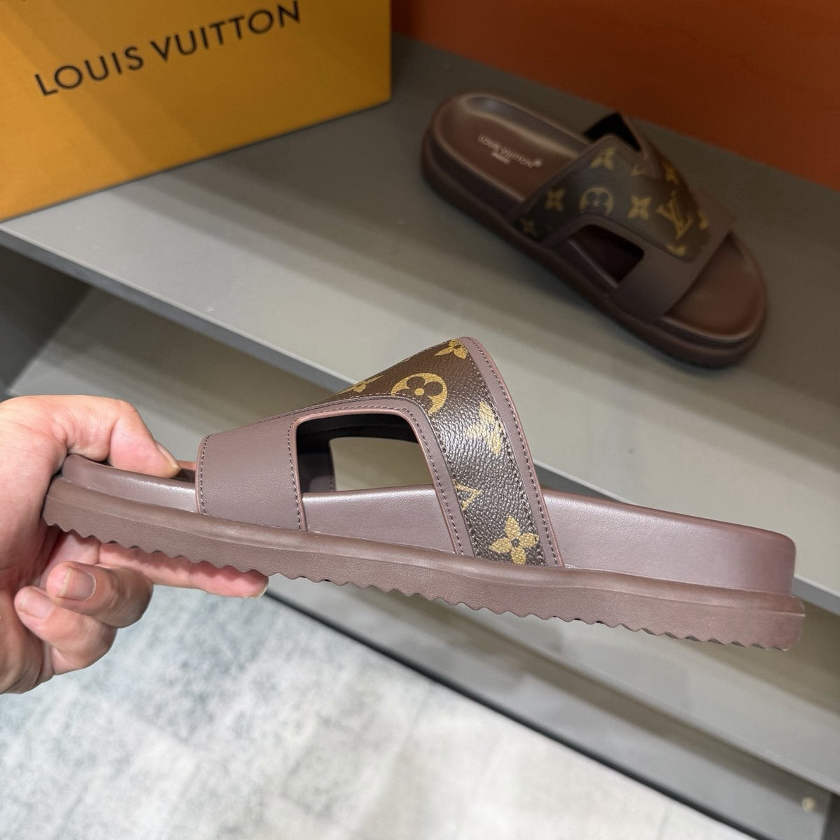 Louis Vuitton Oasis Men's Slide Sandals — front