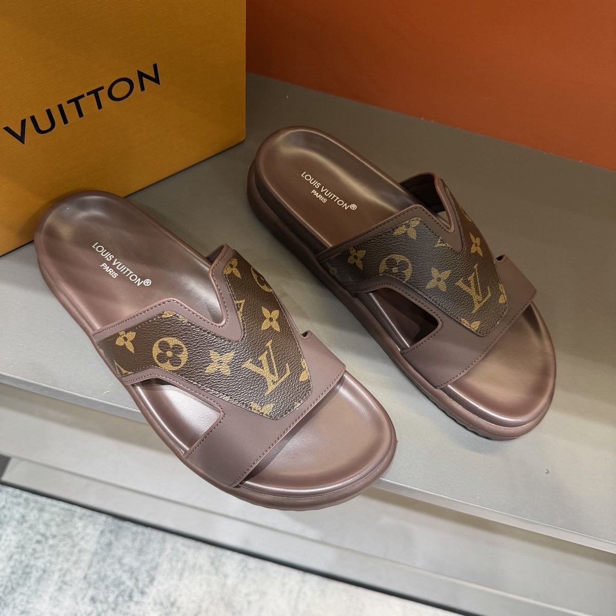 Louis Vuitton Oasis Men's Slide Sandals — front