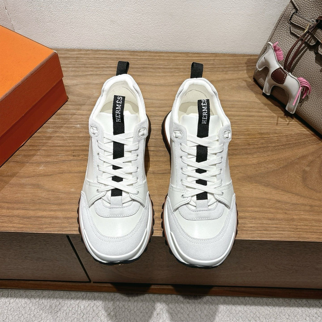 Hermès Paneled Low-Top Sneakers — front