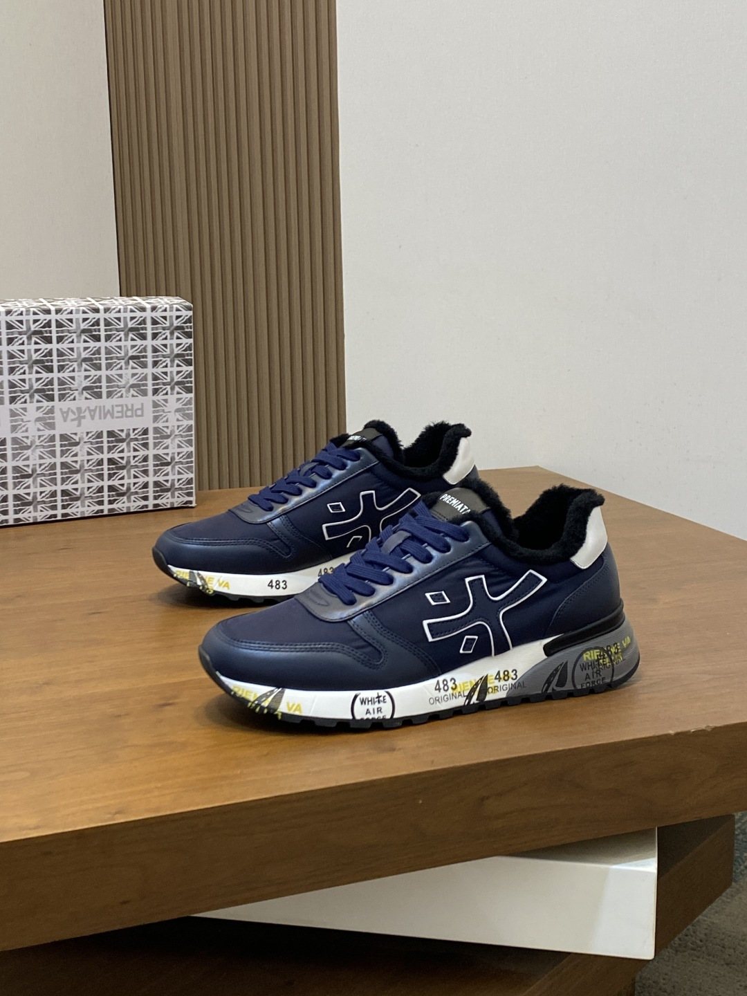 Premiata Graphic Side Lace-Up Sneakers — front