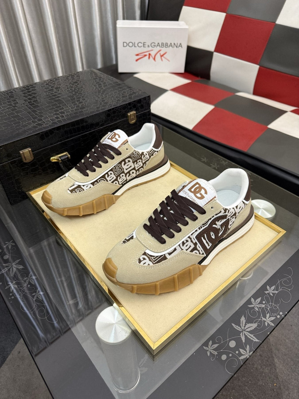 Dolce & Gabbana Patterned Low-Top Sneakers — front
