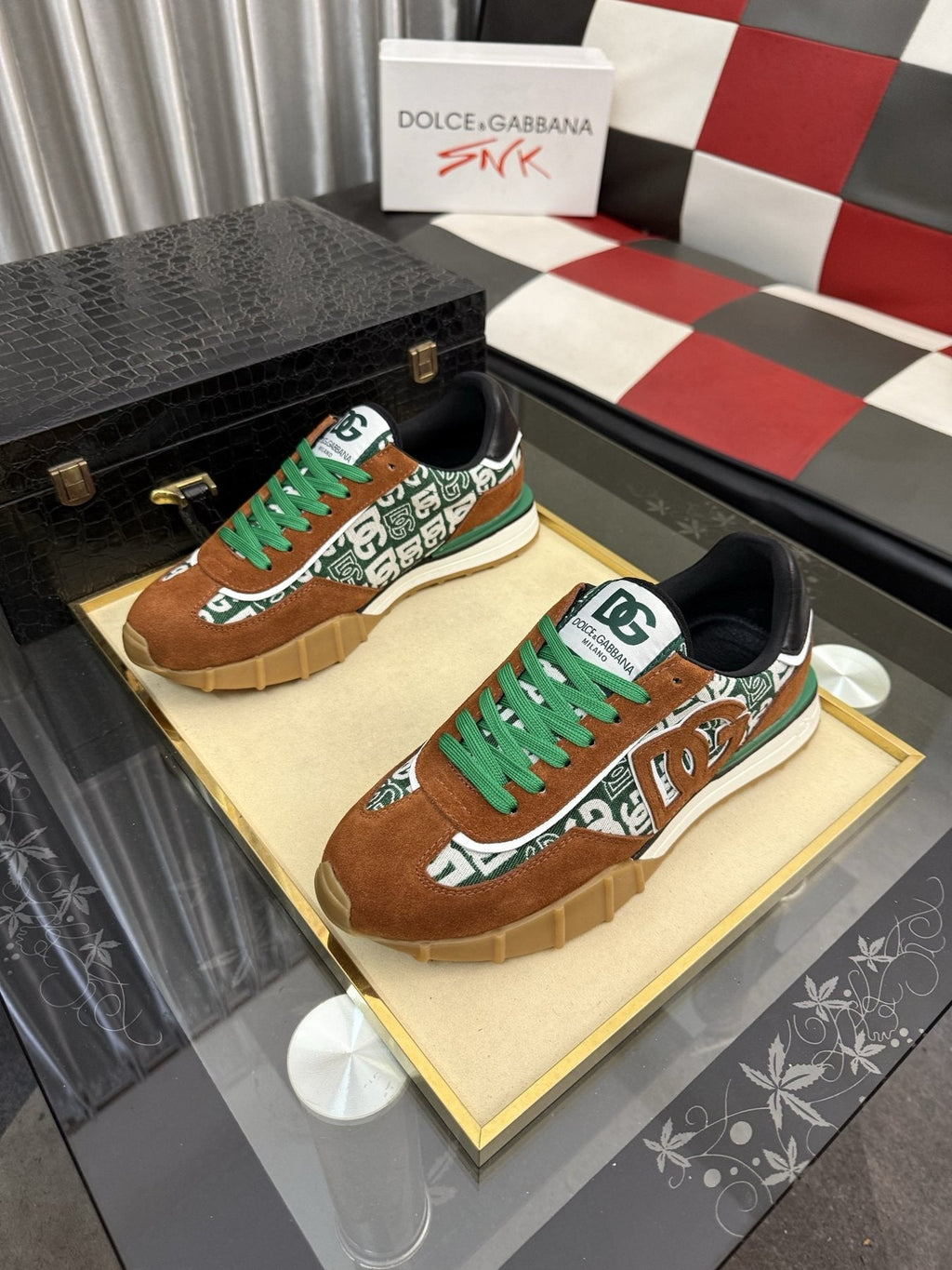Dolce & Gabbana Patterned Low-Top Sneakers — front