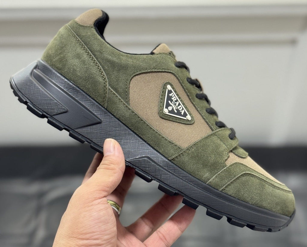 Prada Paneled Chunky-Sole Sneakers — front