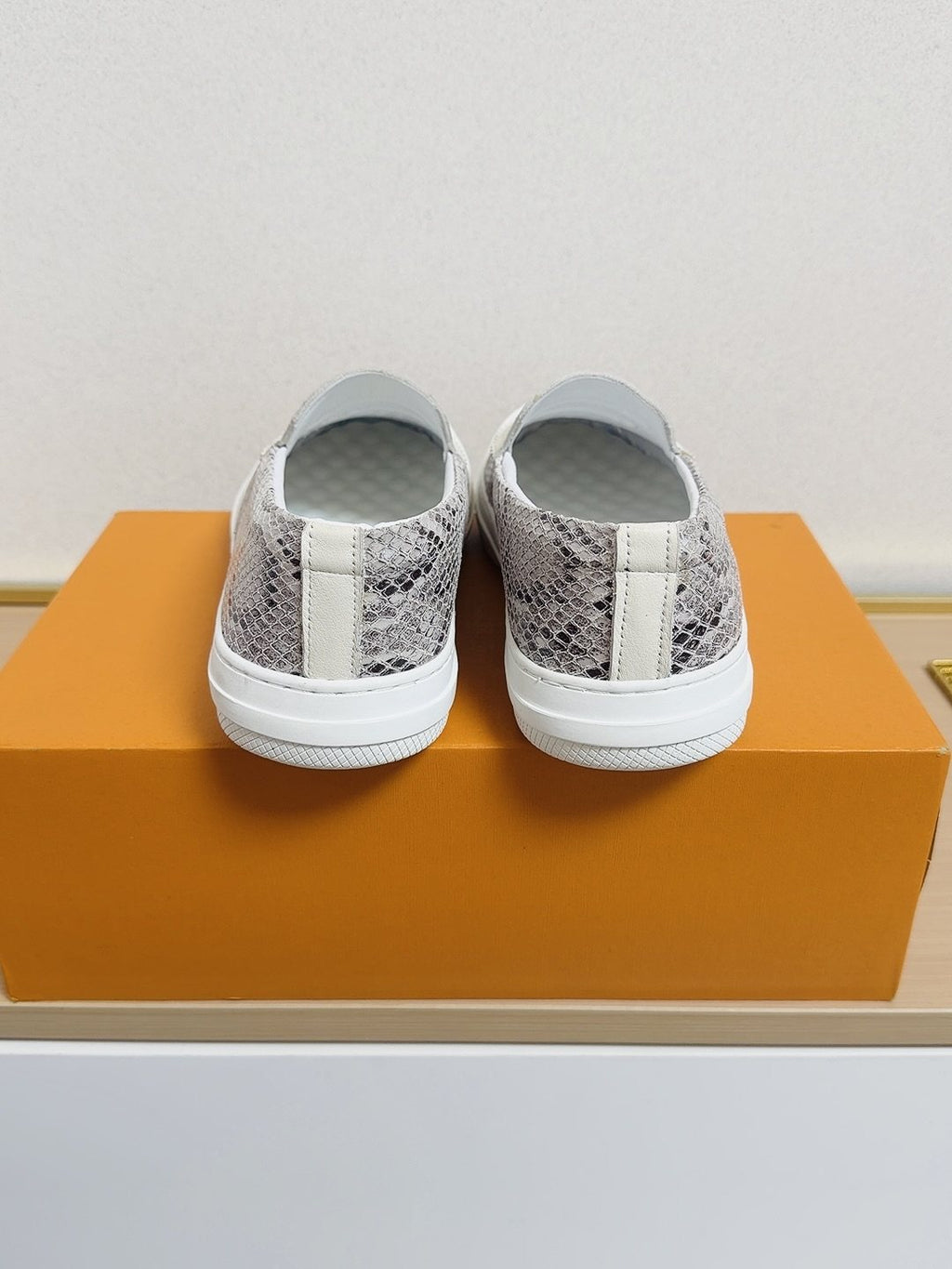 Gucci White-Toe Slip-On Shoes — back