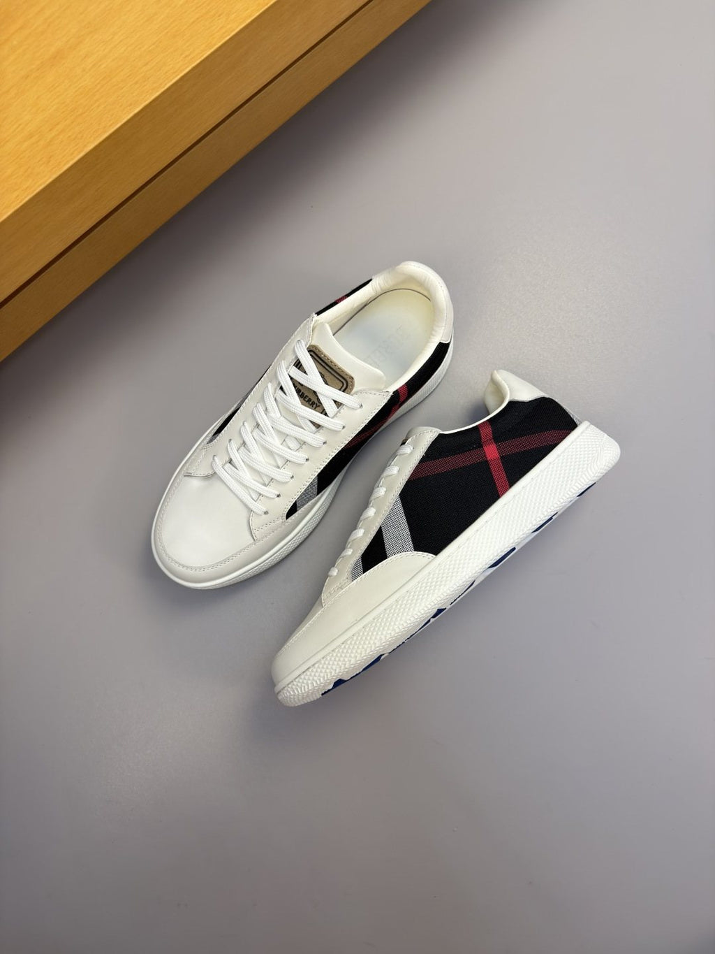 Burberry Paneled Low-Top Sneakers — side