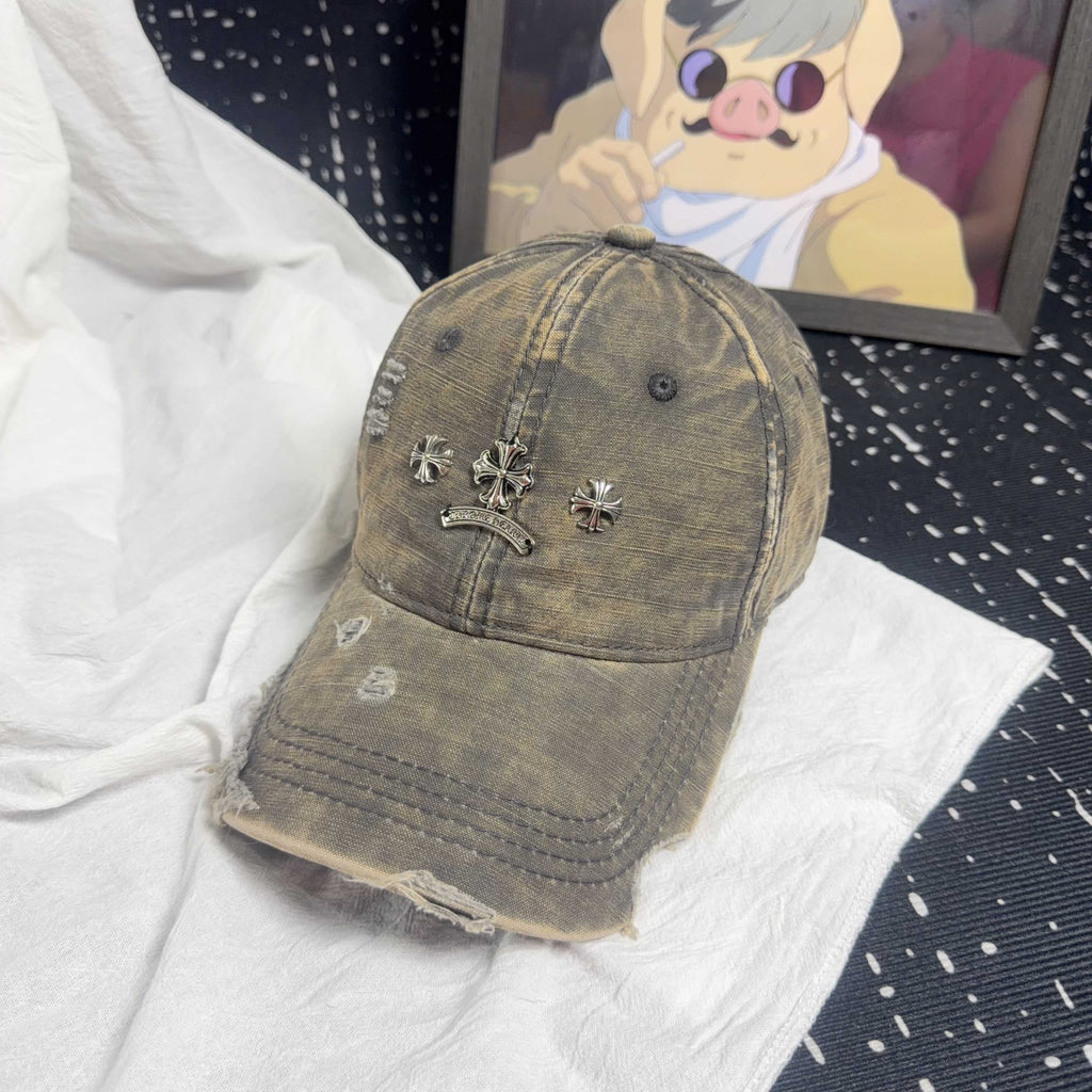 Chrome Hearts Vintage Distressed Baseball Cap