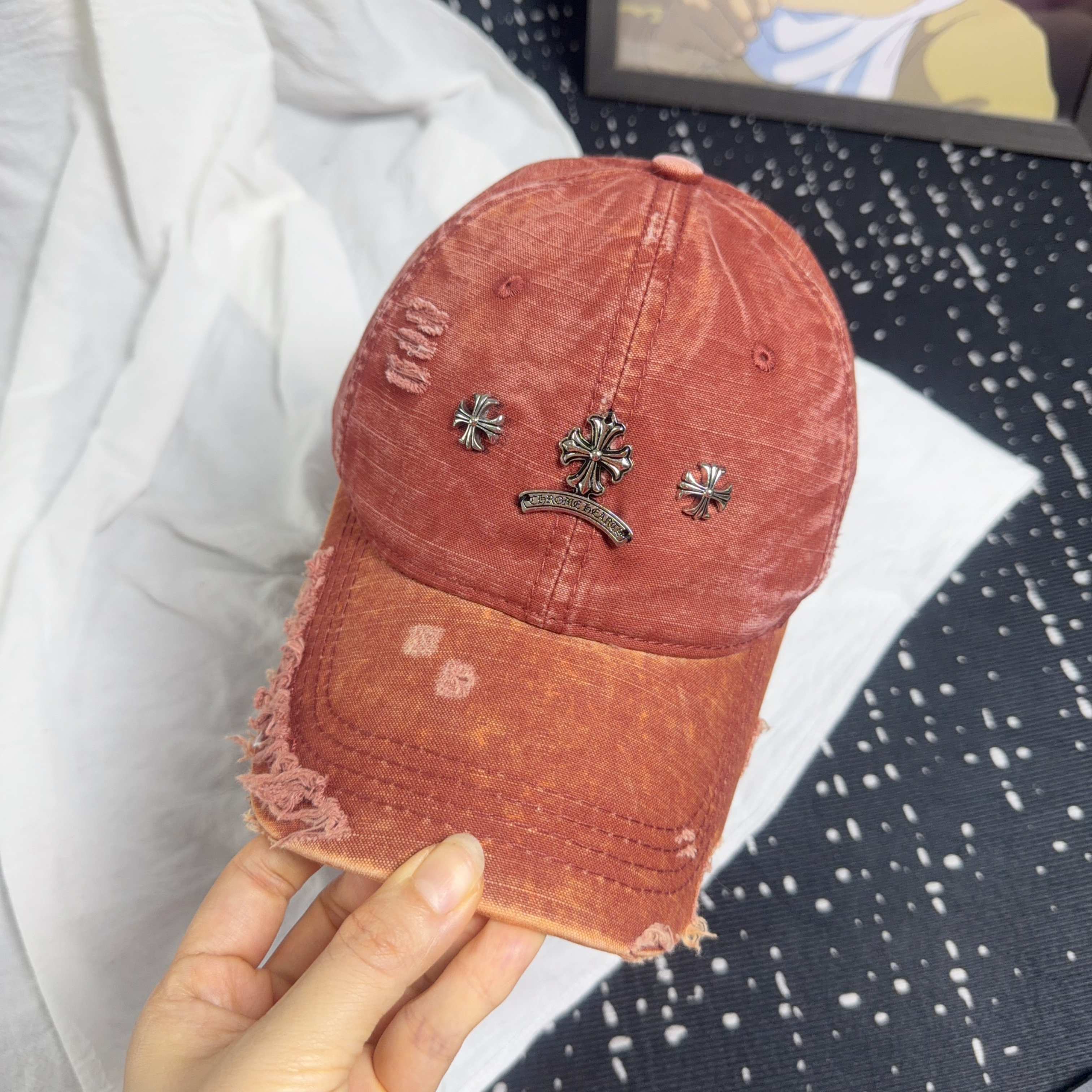 Chrome Hearts Vintage Distressed Baseball Cap