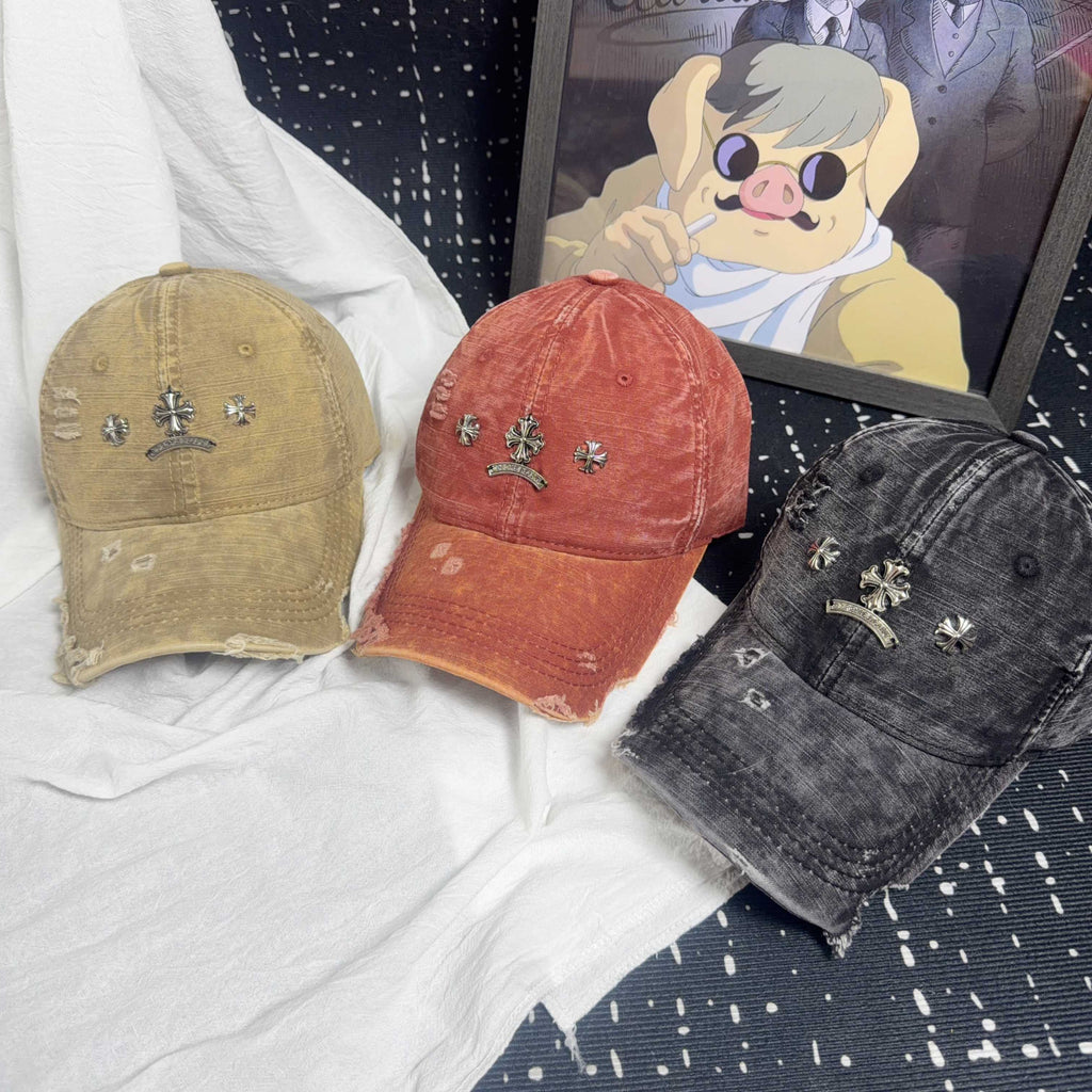 Chrome Hearts Vintage Distressed Baseball Cap