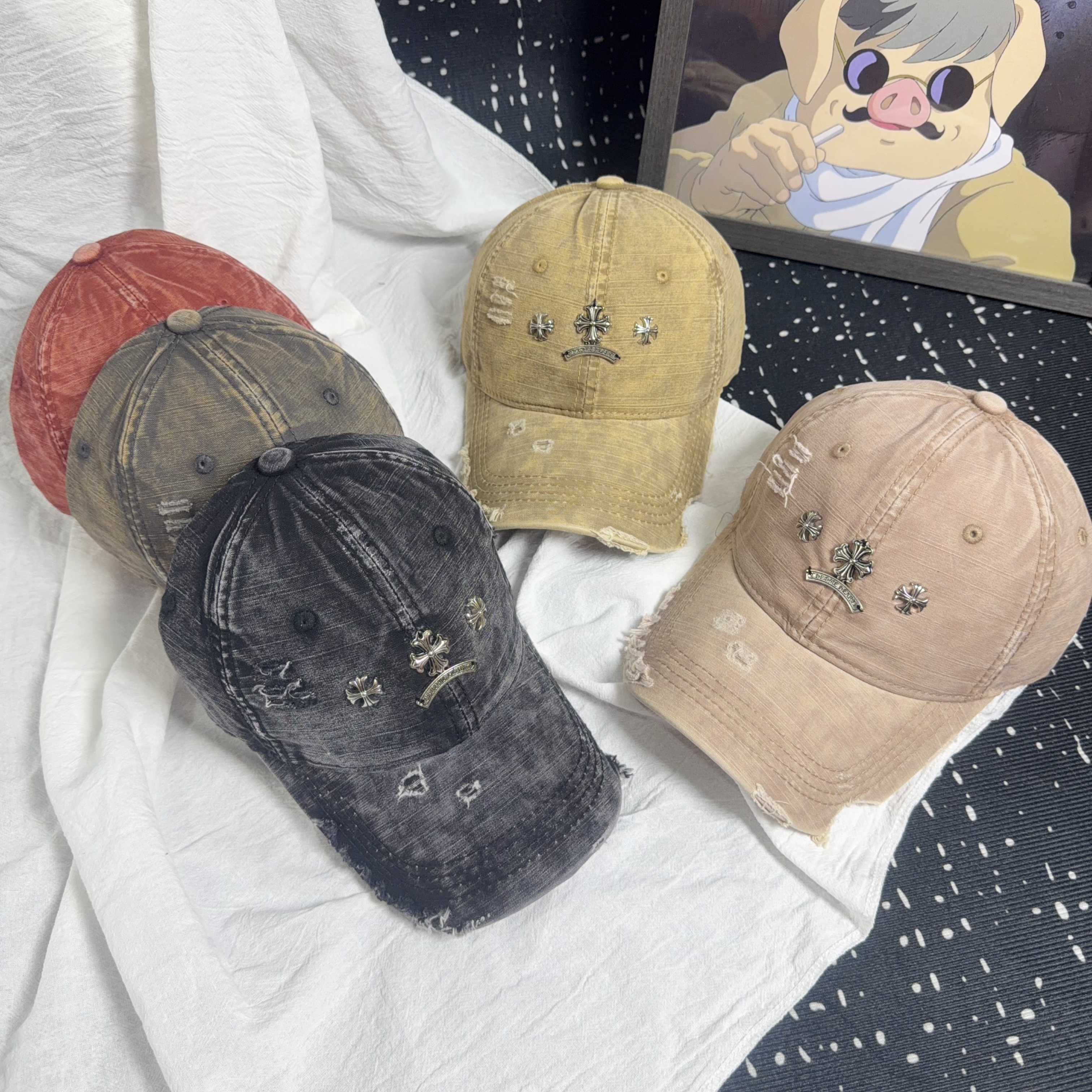Chrome Hearts Vintage Distressed Baseball Cap
